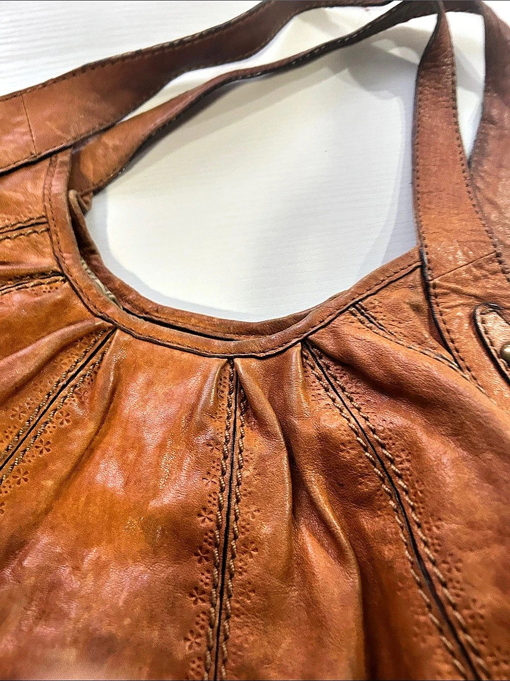 Fossil Brown Leather Shoulder Bag - Picture 5 of 7